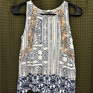 THML Geometric Tank Top - Black, White, and Orange